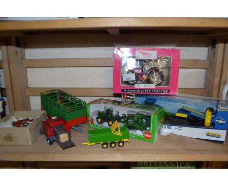 Collection of various boxed and unboxed agricutural models including McCormick tractor, John Deere tractor etc