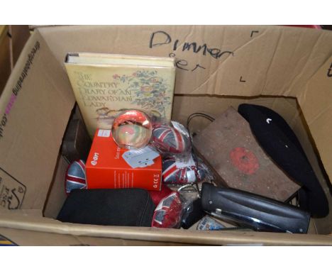 Mixed Lot: Union Jack style hearts, felt hearts, trinket boxes, dictaphones and other items
