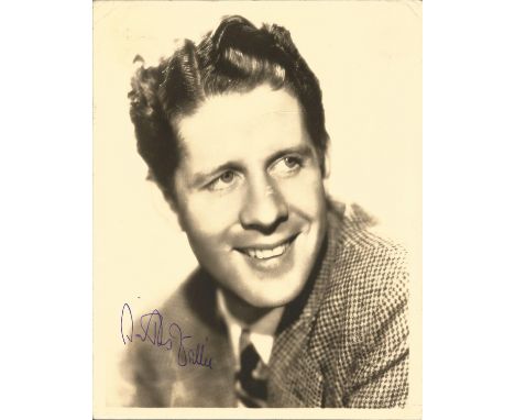 Rudy Valle signed 10 x 8 b/w portrait photo, front perfect some fixing marks to rear. Good Condition. All autographs come wit