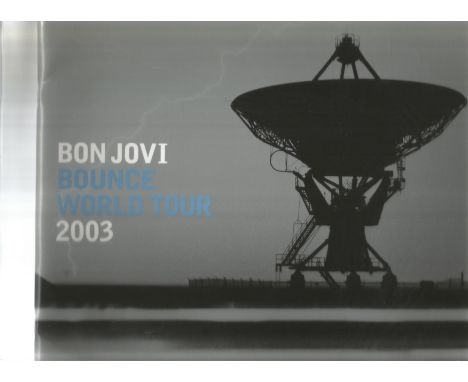 Bon Jovi - Bounce world tour 2003 programme unsigned. Good Condition. All autographs come with a Certificate of Authenticity.