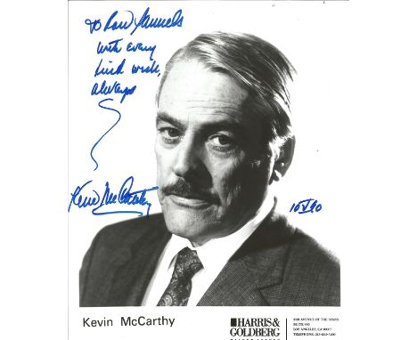 Kevin McCarthy signed 10x8 black and white photo. February 15, 1914 - September 11, 2010 was an American actor who gave over 