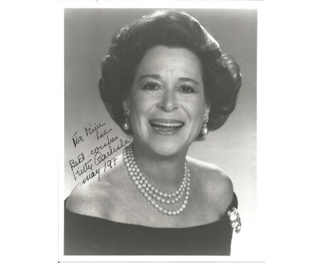 Kitty Carlisle signed 10 x 8 b/w portrait photo to Mick. Good Condition. All autographs come with a Certificate of Authentici