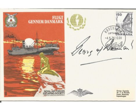 Prince Georg of Denmark signed RAF Escaping Society Escape from Denmark cover, very rare number 12 of 50. Prince George Valde