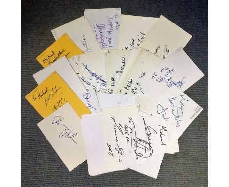 TV and Film collection 40 signed 6x4 white cards some well-known names includes Andrew Jeffers, Michael Greco, Peter Russell,