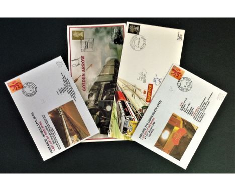 Railway FDC collection 4 covers includes Royal Engineers Postal and Courier service to commemorate the naming of British Rail