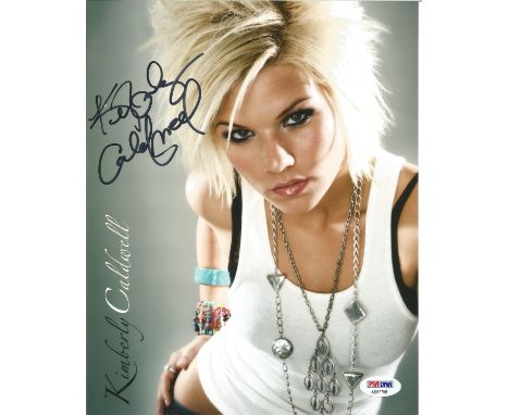 Kimberly Caldwell signed 10x8 colour photo. American singer, actress and television hostess, from Katy, Texas who was the sev