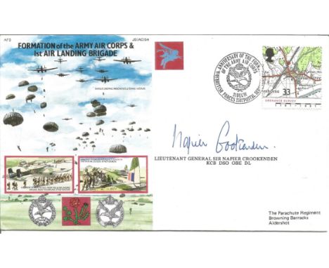 Formation of the Army Air Corps and 1st Landing Brigade signed FDC No. 697 of 1070. Signed by Lt Gen Sir Napier Crookenden an