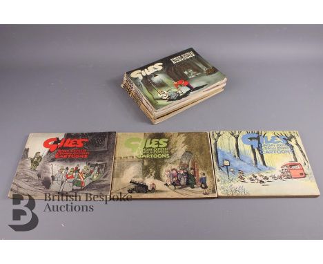 32 Giles Cartoons Annuals; including the first Giles Annual 1946 (clean, not price clipped, very good condition), second (cre