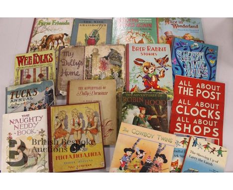 Two boxes of approx. 100 vintage younger children's books, story books and picture books, to include; Uncle Arthur's Bedtime 