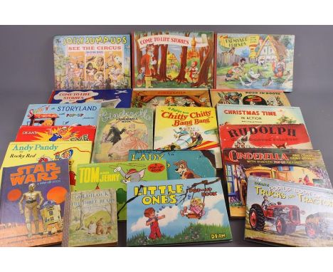 Approx. 65 vintage Children's pop-up books, mostly from 1950s, 1960s and 1970s. Including Star Wars, Superman, Cinderella, Co