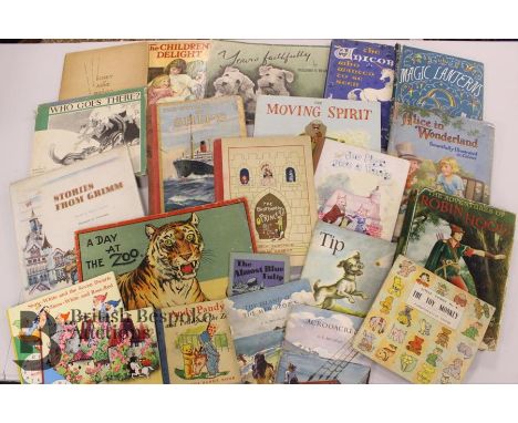 Two boxes of approx. 100 vintage younger children's books, story books and picture books, to include; The Pigs give a Party b