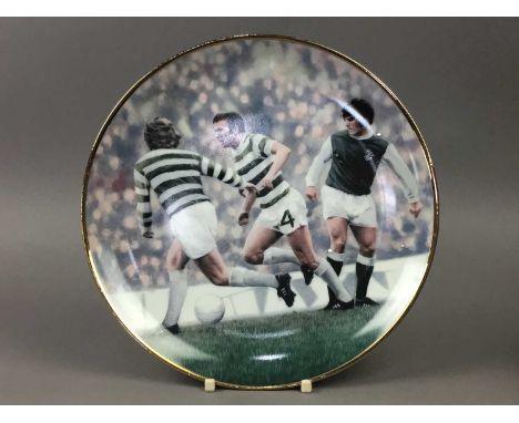 FOUR CELTIC F.C. DANBURY MINT PLATES,along with publications and programmes