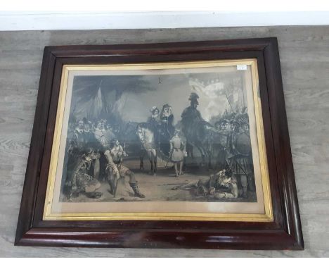 LARGE PRINT OF 'THE SURRENDER OF MARY QUEEN OF SCOTS',84cm x 103cm