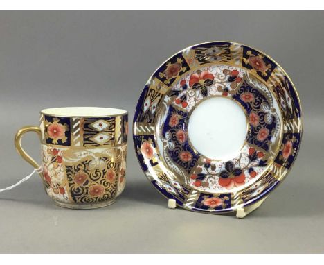 AYNESLEY TEA SERVICE,decorated in gilt on a cream ground, along with a pair of Imari trios