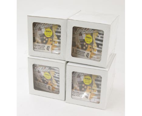Forty-eight of new La Bella EL-XL extra light gauge 9-42 nickel plated steel electric guitar strings