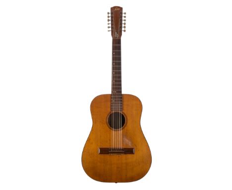 Huw Lloyd-Langton - 1968 Levin LTS-4 twelve string acoustic guitar, made in Sweden, ser. no. 490381; Back and sides: maple, l