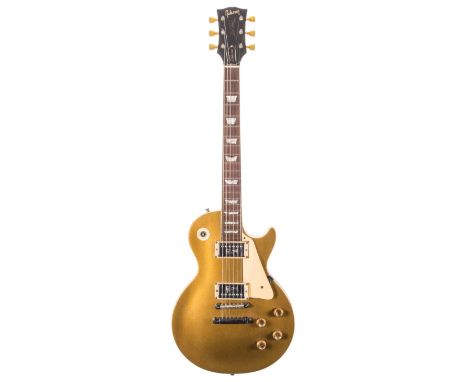 1969 Gibson Les Paul Deluxe electric guitar, made in USA, ser. no. 8xxxx2; Finish: gold top, some checking, various minor ble