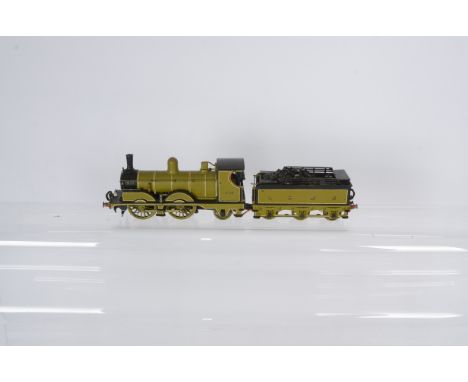 Kitbuilt 00 Gauge LSWR light olive green Jubilee Class A12 0-4-2 Locomotive and Tender, built to a very good standard and fin
