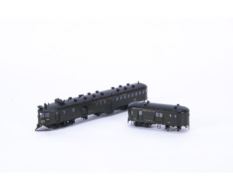 Iron Horse by Precision Scale Co H0 Gauge Southern Pacific McKeen Car Factory Painted, #45 With Trailer #14 PSC #15452-1, Kor