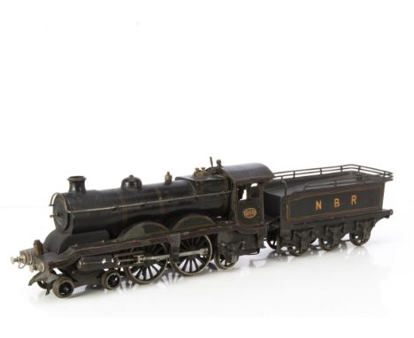 An uncommon 'Tessted' live steam 2½" Gauge NBR 'Atlantic' 4-4-2 Locomotive and Tender, with twin outside cylinders and inside