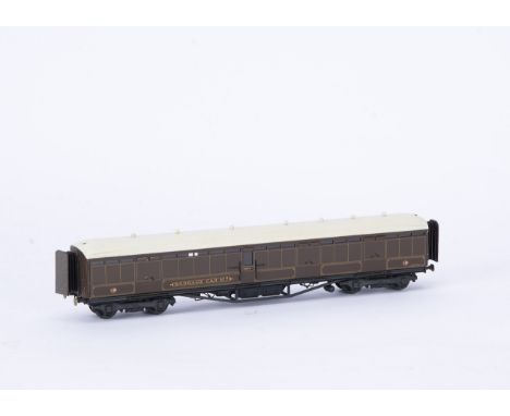 Lawrence Scale Models kitbuilt 00 Gauge 4mm Pullman 'Baggage Car No 7',  Lawrence Scale Model plaque to underside and signed 