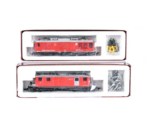 Bemo H0e/H0m Gauge Swiss Electric Locomotives, two boxed examples both with accessories, 1261 506 Old Timer E Lok He 4/4 I Nr
