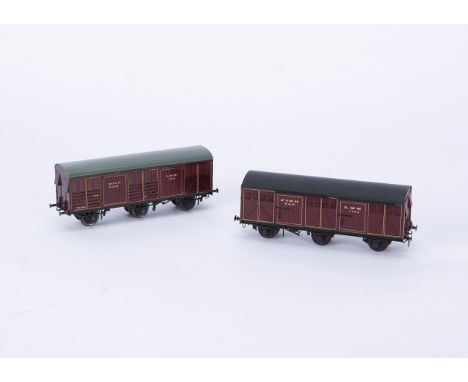 Lawrence Scale Models kitbuilt 00 Gauge 4mm LMS 6-wheel Passenger Freight Vans - Fish Van 7318 and Milk Van 7420,   both with