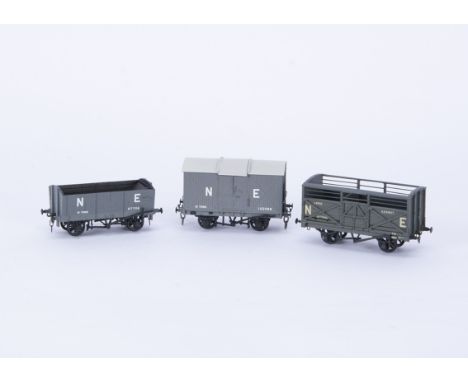 Lawrence Scale Models kitbuilt 00 Gauge 4mm NE Freight Stock- 10 Ton hopper with 12 Ton covered van and cattle wagon,  all wi