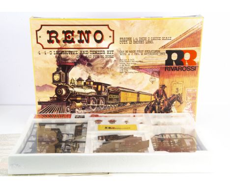 A Rivarossi 0 Gauge 'Reno' American 4-4-0 Locomotive and Tender Kit, unmade and sealed in original box, cat ref 7203, museum 