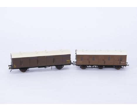 Lawrence Scale Models kitbuilt 00 Gauge 4mm LNER Horse Boxes - 4-wheel Long Wheelbase 1295 and 6-wheel 6100,  signed D Lawren