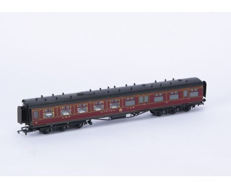 Lawrence Scale Models kitbuilt 00 Gauge 4mm LMS 12-wheel 3rd Class Dining and Kitchen Car 102,  signed to underside by D Lawr