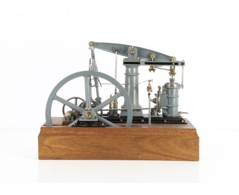 A Model Engineer steam Beam Engine, as featured in ME vols 121/122, the engine with approx 1" x 2" cylinder, large central su