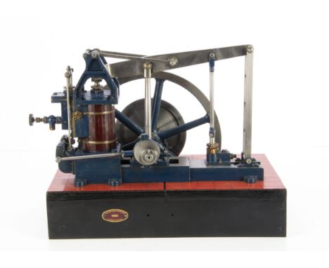 An 'Easton &amp; Amos' type 'Grasshopper' half-beam Steam Engine, nicely made and finished in dark blue with wood cladding to