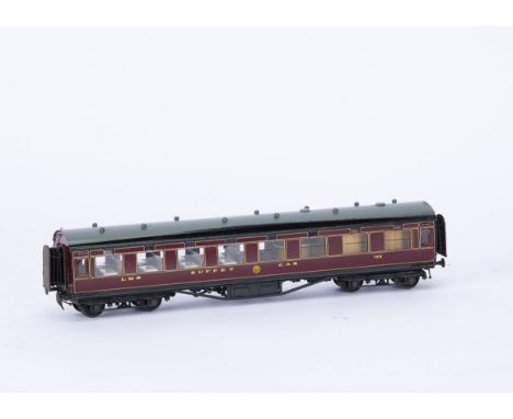 Lawrence Scale Models kitbuilt 00 Gauge 4mm LMS Buffet Car 100,  Lawrence Scale Models plaque to underside dated 88  