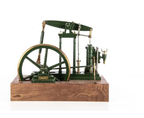 A 'Mary' model steam Beam Engine, to the Tubal Cain designs published in Model Engineer, featuring single cylinder ¾" x 2", a