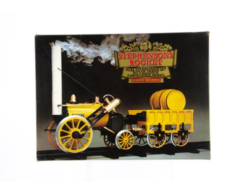 A Hornby 3½" Gauge Live Steam 'Rocket' Set G100, the set including locomotive, tender, track and accessories, all G-VG, engin