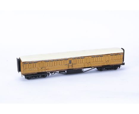 Fred Newman Finescale 0 Gauge LNER teak bogie Full Brake 4147, fitted with MTH bogies, G 