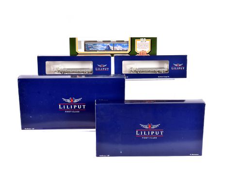 Liliput by Bachmann and HAG H0 Gauge Freight Stock, all boxed, Liliput, covered car transporter two sets, L240075/L240074, tw