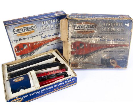 Two Ever Ready remotored 00 Gauge London Underground Train Sets and additional stock,  first set box, comprising 3-Car set wi