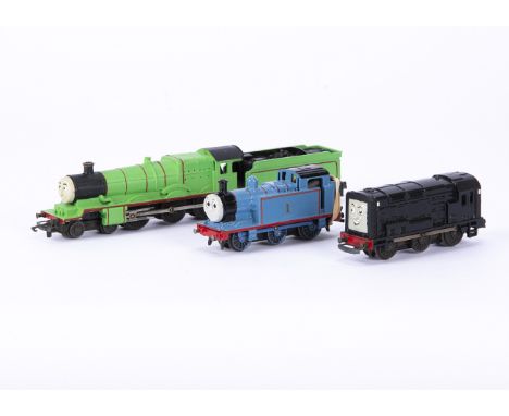 Tri-ang TT Gauge repainted Steam Locomotives to represent engines from Thomas The Tank Engine Series,  Castle class repainted