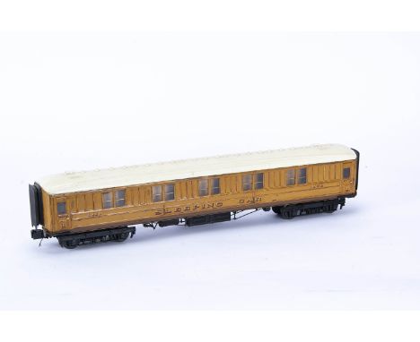 Fred Newman Finescale 0 Gauge LNER teak bogie Sleeping Car 1208, fitted with MTH bogies, G 