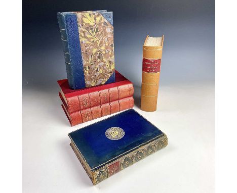 M. LE BARON DE HUBNER. 'A Ramble Round The Word, 1871,' first edition, two volumes, rebound in half red leather, ex libris la