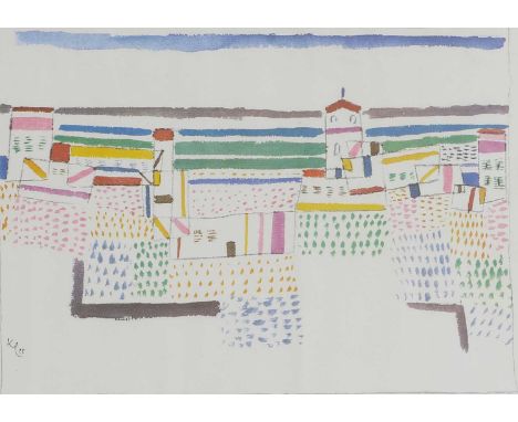 Paul Klee (Swiss-German, 1879-1940) 'Seaside Resort in the South of France', 1927offset lithograph in colours, signed in the 