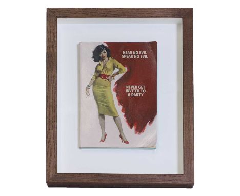 ▴ The Connor Brothers (b.1968) 'Hear No Evil', 2019hand-painted vintage paperback with silkscreen, signed and numbered '1/2' 