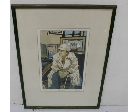 Peter Knuttel – Lithograph, a signed limited edition 29/200 “Markey Robinson”, H33 x W22, in a mounted green frame