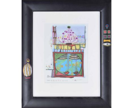 Friedensreich Hundertwasser (Austrian 1928-2000) -&nbsp;'10002 Nights Homo Humus Come Va How Do You Do', limited edition prin