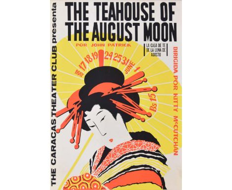 The Teahouse Of The August Moon -silkscreen Venezuela Theatre advertisement poster, theatre production of the Caracus Theatre