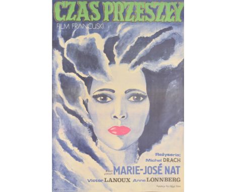 Czas Przesly -&nbsp;vintage Polish movie poster; poster design by Maria (Mucha) Ihnatovicz, 67cm x 96cm, GC - ** very small e