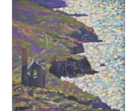 Paul Stephens (20th/21st century) - "Old Tin Mine (Poldark Country) Cornwall", signed also extensively inscribed verso both w
