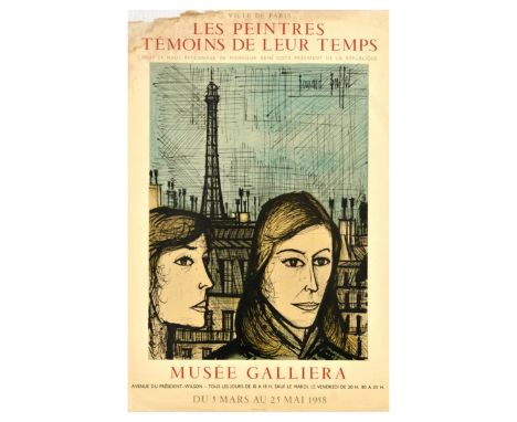 Original vintage advertising poster for Les Peintres Temoins de Leur Temps / The Painters Witnesses Of Their Time Under The H